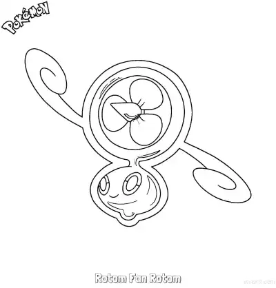 Free printable Rotom Fan Rotom Coloring Page - Free Printable Pokemon Coloring Sheets coloring page
